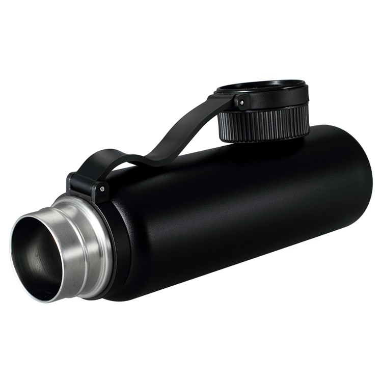 1000ml Double Wall Vacuum Insulated Stainless Steel Water Bottle Cup for Outdoor - Black-3