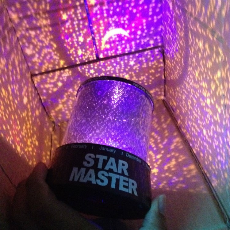 Star Master Starry Sky LED Projector Light Colorful Flashing Night Light - Stars and Moon Pattern-2
