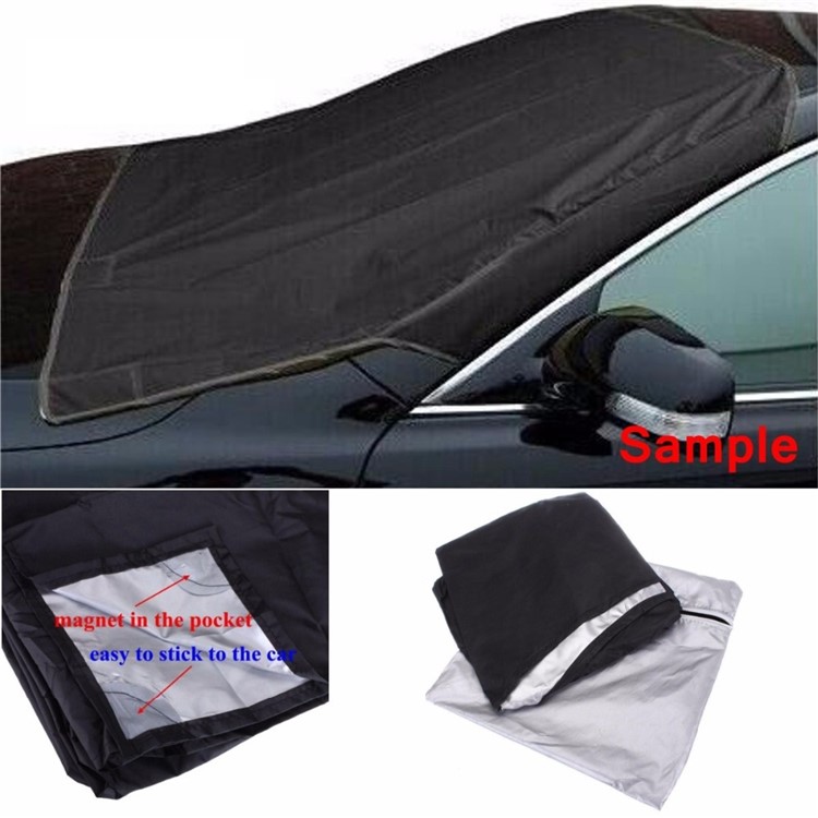 Magnetic Windshield Snow Cover Waterproof Sunproof Ice Frost Auto Cover-2