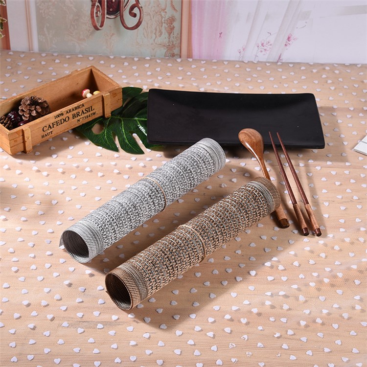 6PCS Fashionable Multi-functional Waterproof Heat Insulation PVC Placemat for Dining Table, Size: 30 x 45cm - Silver-5