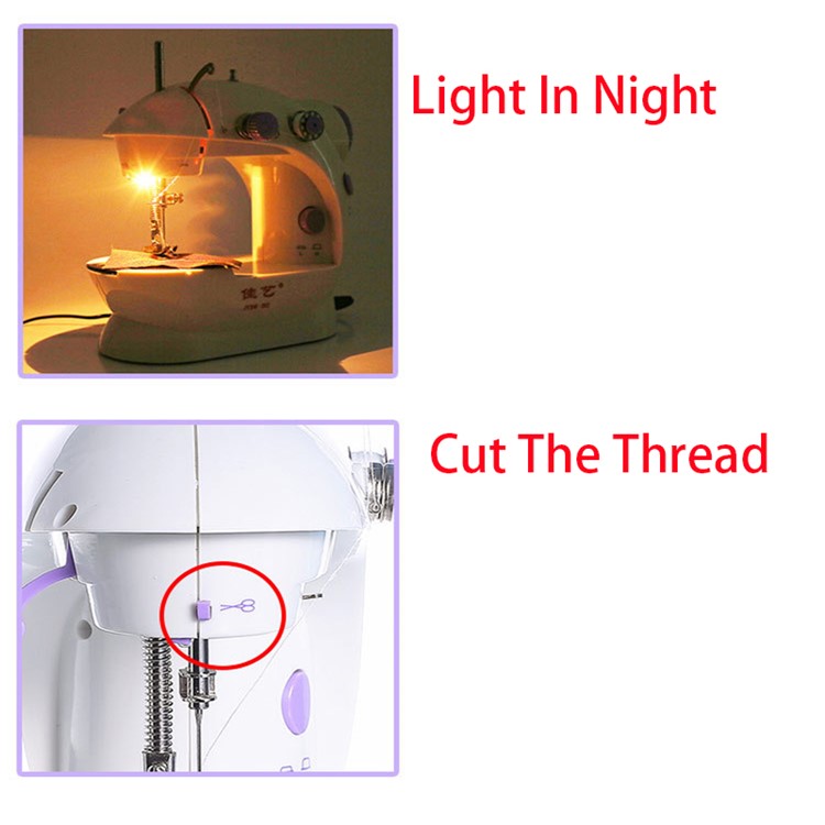 Portable Mini Electric Household Sewing Machine Adjustable Speed - EU Plug-6