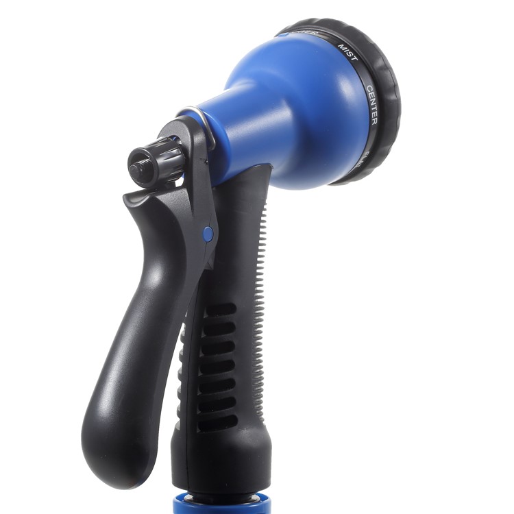 50FT Expandable Garden Water Hose Pipe 8-Pattern Spray Gun Anti-leakage Water Gun - Blue-10