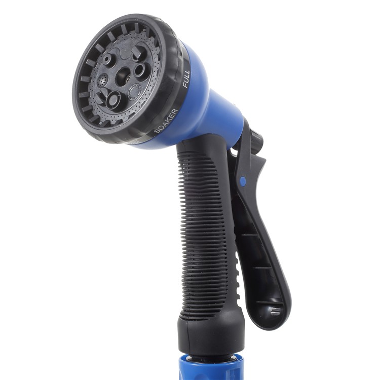 50FT Expandable Garden Water Hose Pipe 8-Pattern Spray Gun Anti-leakage Water Gun - Blue-11