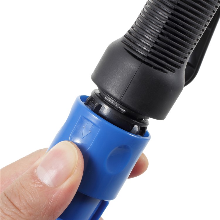 50FT Expandable Garden Water Hose Pipe 8-Pattern Spray Gun Anti-leakage Water Gun - Blue-13