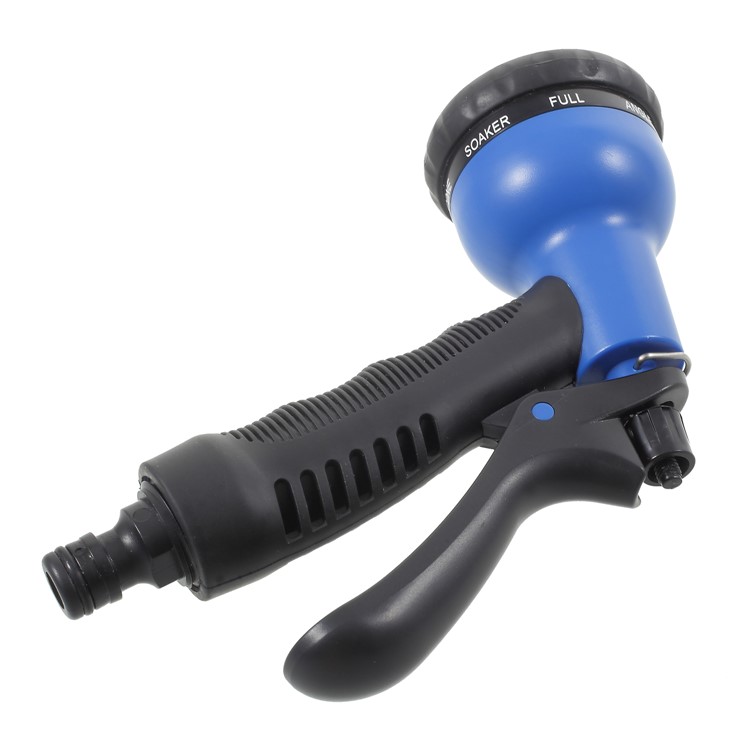 50FT Expandable Garden Water Hose Pipe 8-Pattern Spray Gun Anti-leakage Water Gun - Blue-2