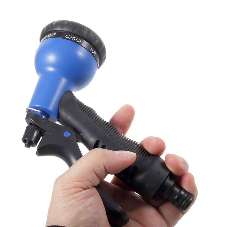 50FT Expandable Garden Water Hose Pipe 8-Pattern Spray Gun Anti-leakage Water Gun - Blue-3