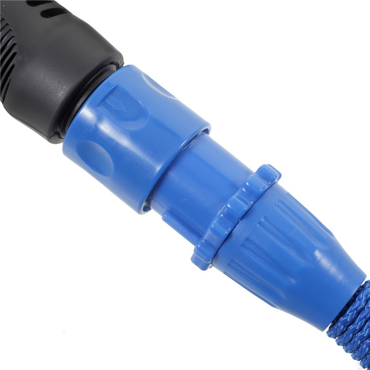 50FT Expandable Garden Water Hose Pipe 8-Pattern Spray Gun Anti-leakage Water Gun - Blue-8