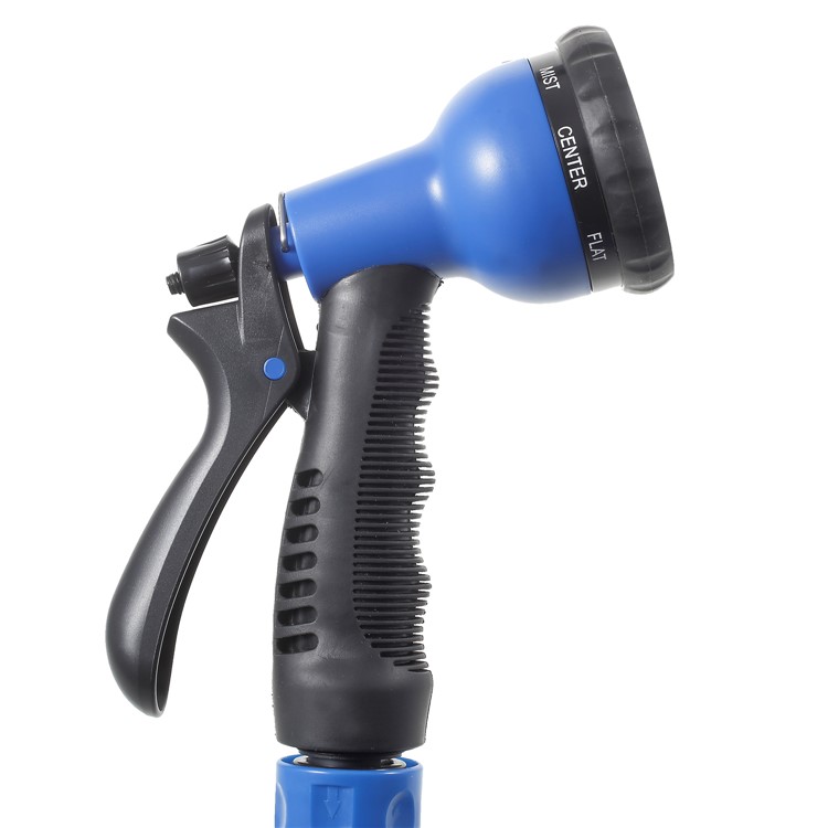 50FT Expandable Garden Water Hose Pipe 8-Pattern Spray Gun Anti-leakage Water Gun - Blue-9