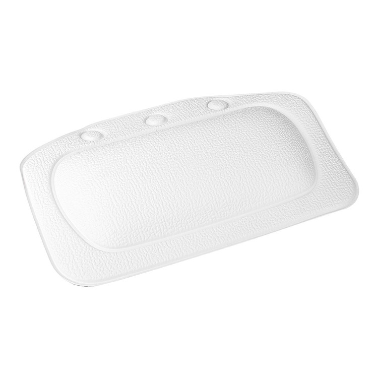 Comfortable PVC Relaxing Cushioned Bath Spa Pillow Non-slip Neck Bathtub Pillow - White-2