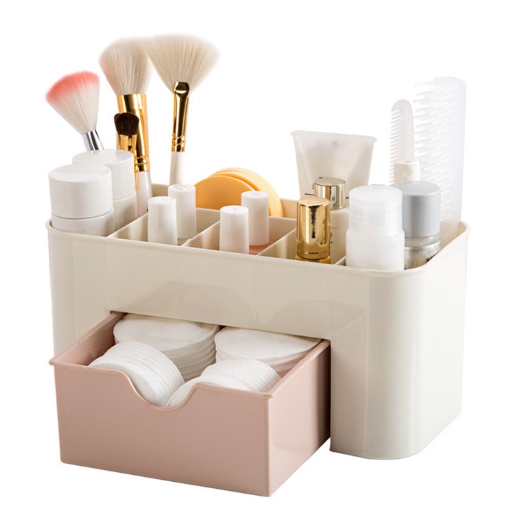 Saving Space Desktop Comestics Storage Drawer - Pink-2