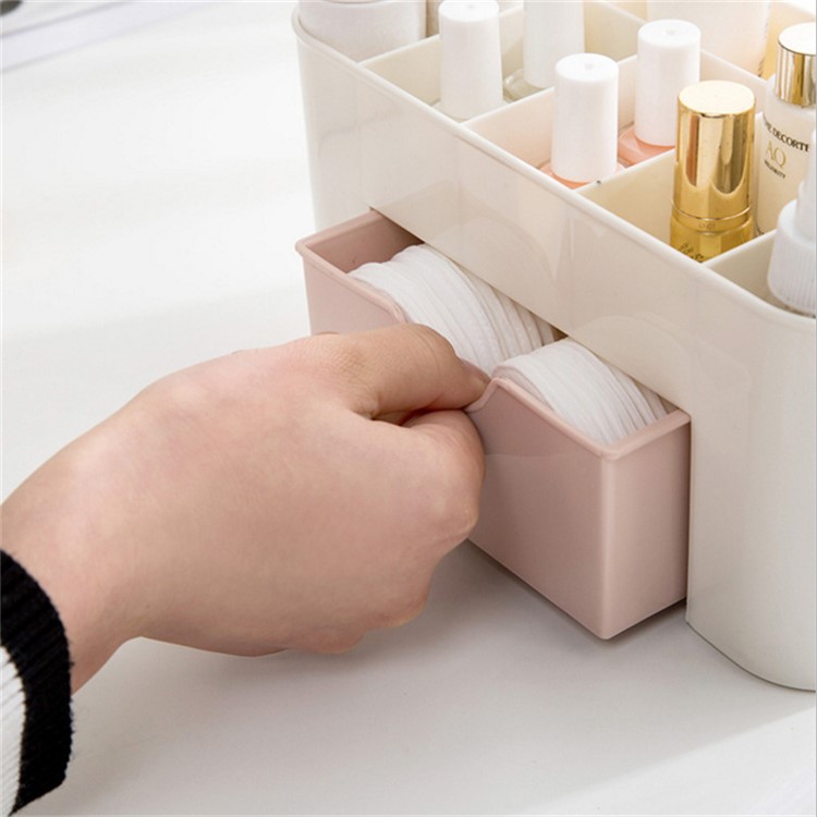 Saving Space Desktop Comestics Storage Drawer - Pink-5