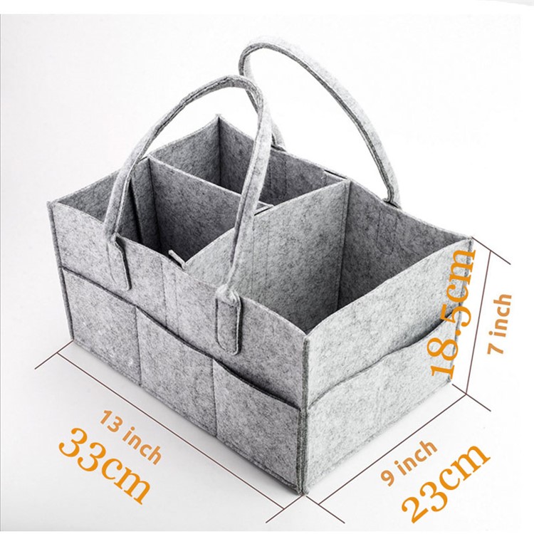Foldable and Detachable Velcro Pouches Felt Mummy Maternity Bag-2