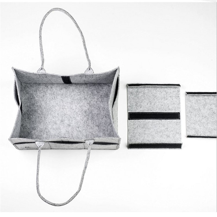 Foldable and Detachable Velcro Pouches Felt Mummy Maternity Bag-3