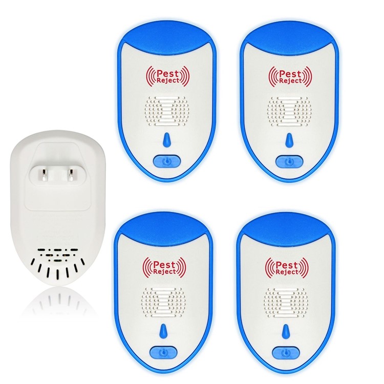 4Pcs Ultrasonic Pest Repeller Humane Mice Control Newest Electronic Insect Repellent - US Plug-1