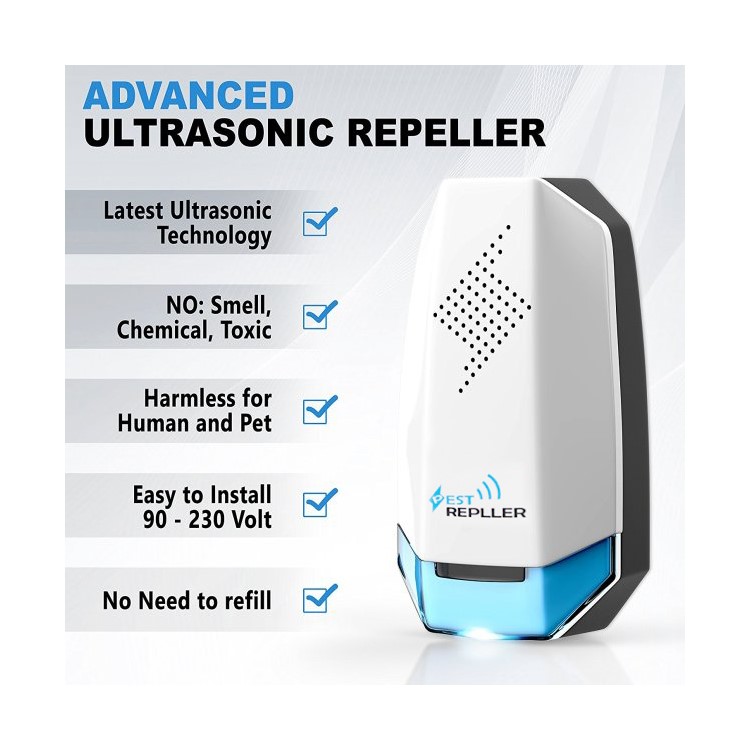4Pcs/Set Household Ultrasonic Mosquito Pest Repellent Plug-in Pest Repeller - US Plug-5