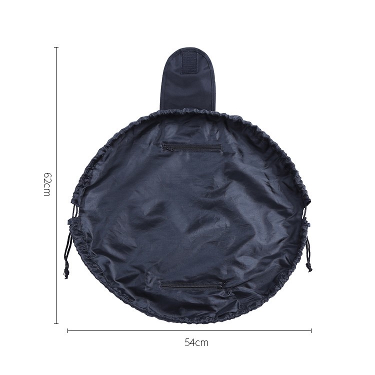 Waterproof Women Toiletry Bag Folding Large Capacity Lazy Cosmetic Bag - Black-5