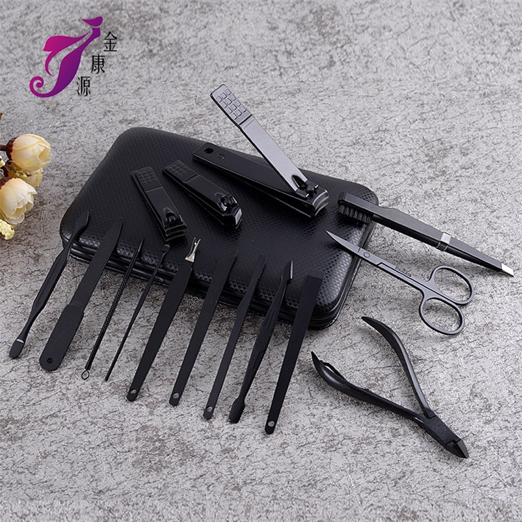 15 in 1 Stainless Steel Professional Manicure Set Pedicure Kit with Black Travel Case-4