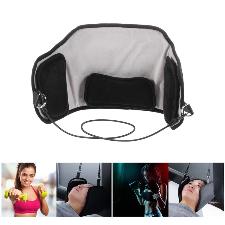 Instant Vertebrae and Pinched Nerve Relief Neck Massager Neck Hammock Chiropractic Traction Stretching Care Tool - Black-1