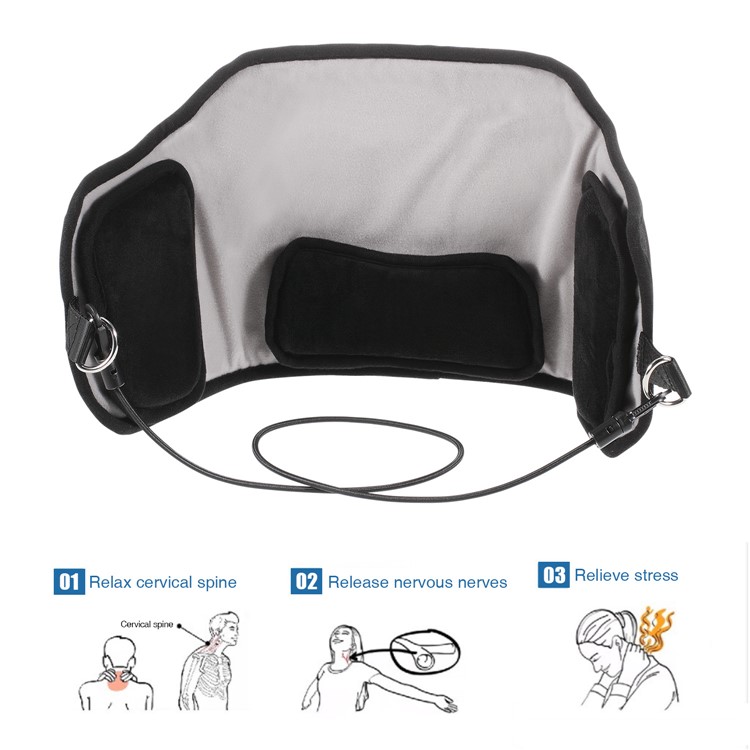 Instant Vertebrae and Pinched Nerve Relief Neck Massager Neck Hammock Chiropractic Traction Stretching Care Tool - Black-7