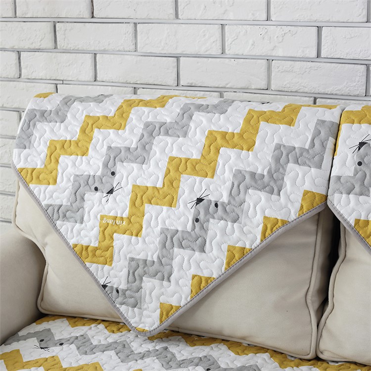 Anti-skid Sofa Slipcovers Washable Cotton Fabric Couch Cover, Size: 70 x 70cm - Water Ripples Pattern-4