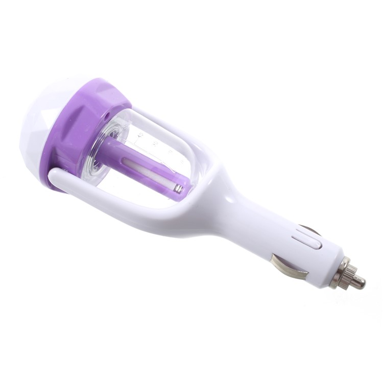Mini Car Aromatherapy USB Auto Charger Humidifier Air Purifier - Purple-3