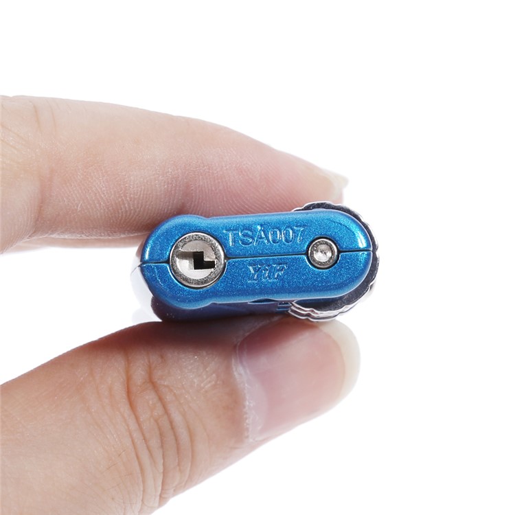 TSA Custom Code Lock Combination Wirerope 3 Digit Password Lock for Zipper Luggage Backpack Box Travel Bag - Blue-2
