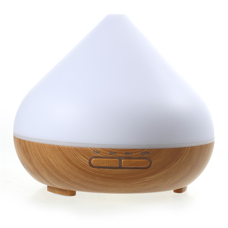 FD31 Wood Grain 300ml Essential Oil Diffuser Ultrasonic Aroma Cool Mist Humidifier - White / EU Plug-1