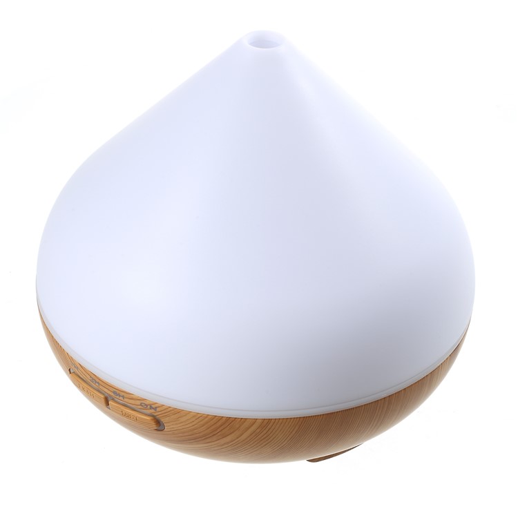 FD31 Wood Grain 300ml Essential Oil Diffuser Ultrasonic Aroma Cool Mist Humidifier - White / EU Plug-2