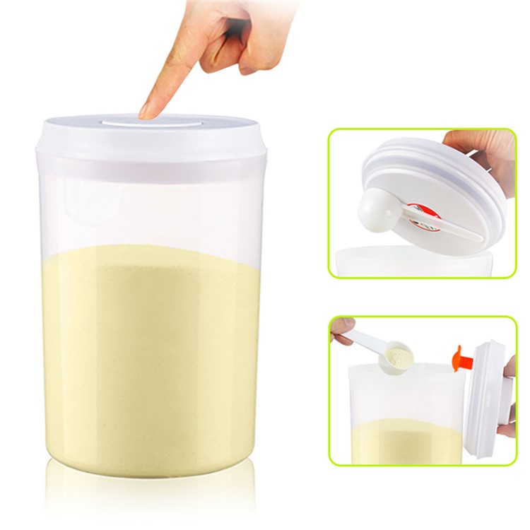 1500ML Round Multi-purpose Sealed Food Storage Box with Press Button (AK-1500-BPY-C)-2