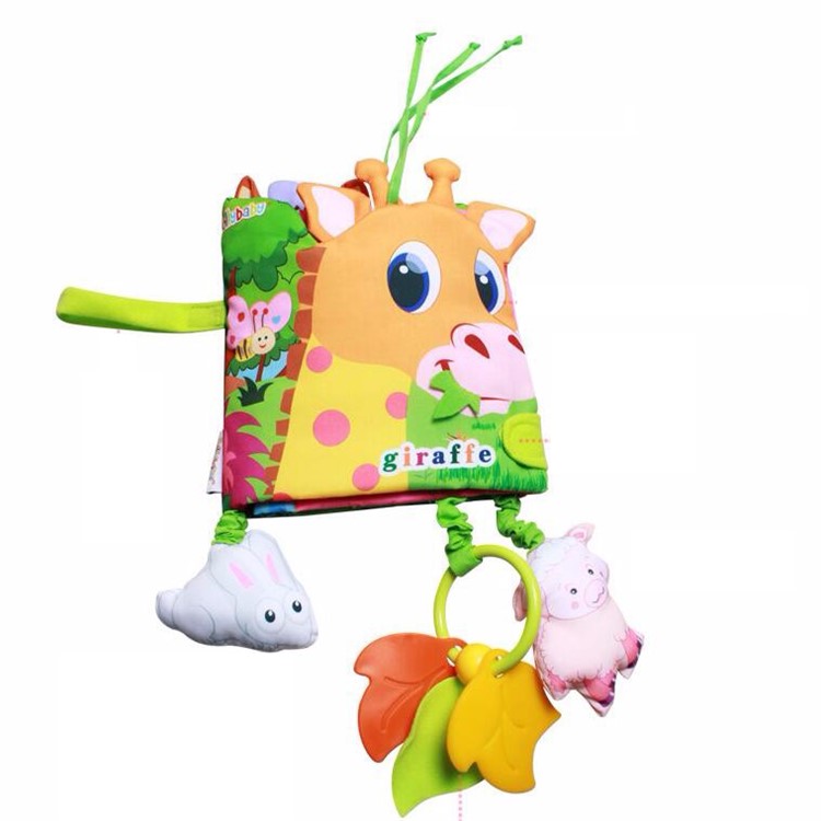 Multifunctional Colorful Cartoon Pattern Cute Multi-touch Cloth Book Reversible Baby Bed Curtain Ornament - Style 1-5