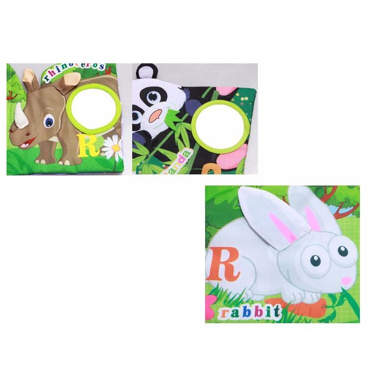 Multifunctional Colorful Cartoon Pattern Cute Multi-touch Cloth Book Reversible Baby Bed Curtain Ornament - Style 1-6