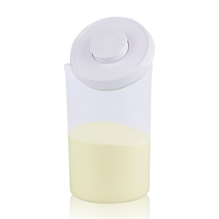 2000ML Transparent Round Sealed Food Storage Box with Press Button (AK-2000-BPY-C)-1