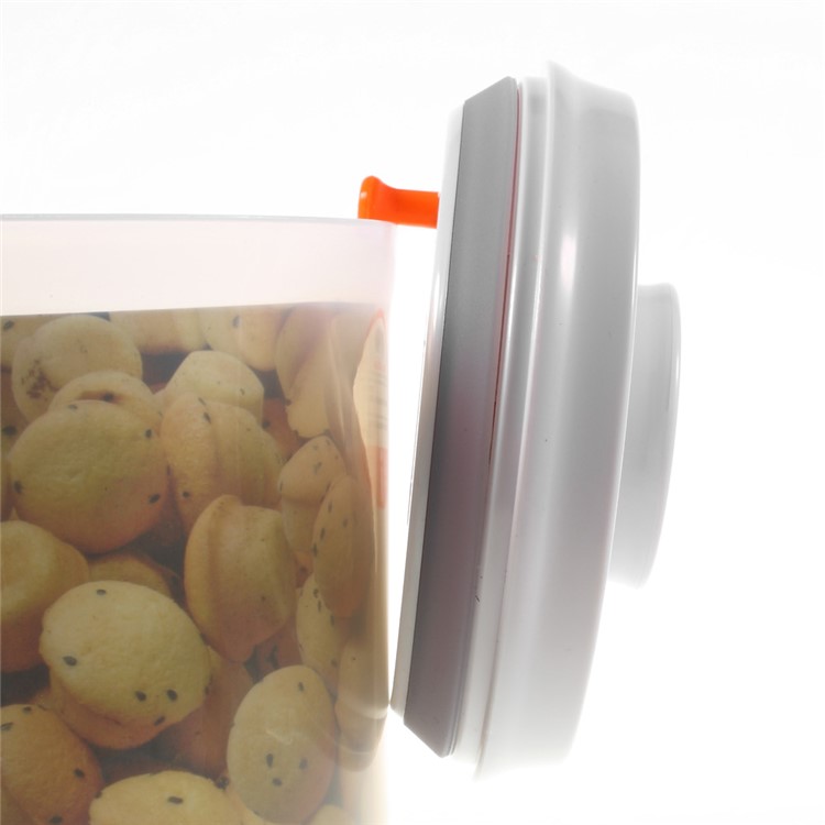 2000ML Transparent Round Sealed Food Storage Box with Press Button (AK-2000-BPY-C)-6