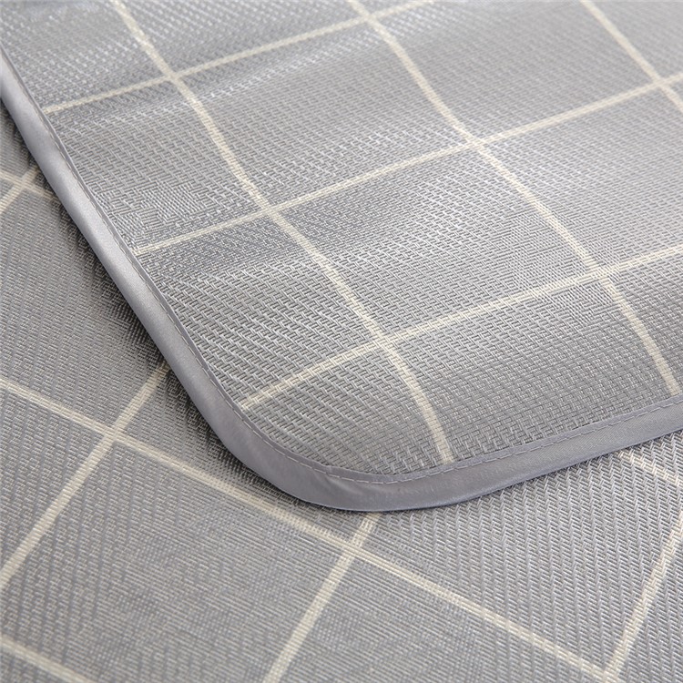 Grid Pattern Ice Silk Sofa Mat Summer Non-slip Sofa Cushion, Size: 80x80cm - Light Gey-11