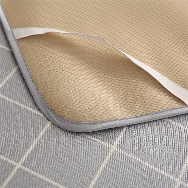 Grid Pattern Ice Silk Sofa Mat Summer Non-slip Sofa Cushion, Size: 80x80cm - Light Gey-12