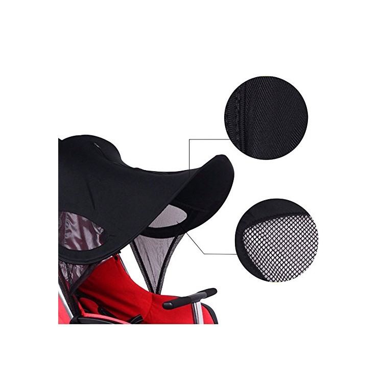 Baby Stroller Sun Rain Shade Awning Waterproof Windproof Anti-UV Umbrella Canopy for Stroller Carriage Seat-2
