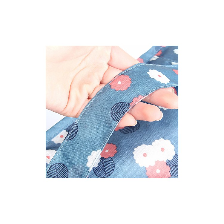 TRAVEL SEASON 6Pcs (3 Cubes 3 Pouches) Travel Essential Storage Bags Organizer - Blue Floral-15