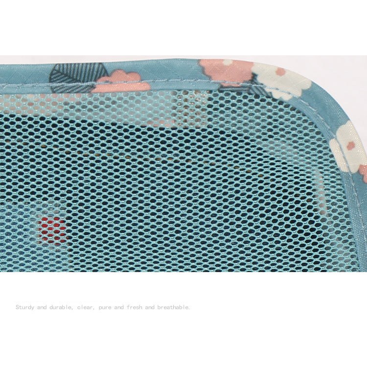 TRAVEL SEASON 6Pcs (3 Cubes 3 Pouches) Travel Essential Storage Bags Organizer - Blue Floral-5