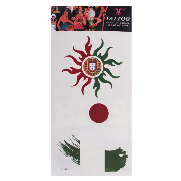 2018 Russia World Cup Sticker Football Fans Sticker Temporary Face Sticker - Style D-1