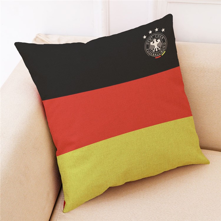 2018 World Cup Throw Pillow Case Pillow Cover, Size: 45 x 45cm - Flag of Germany-1