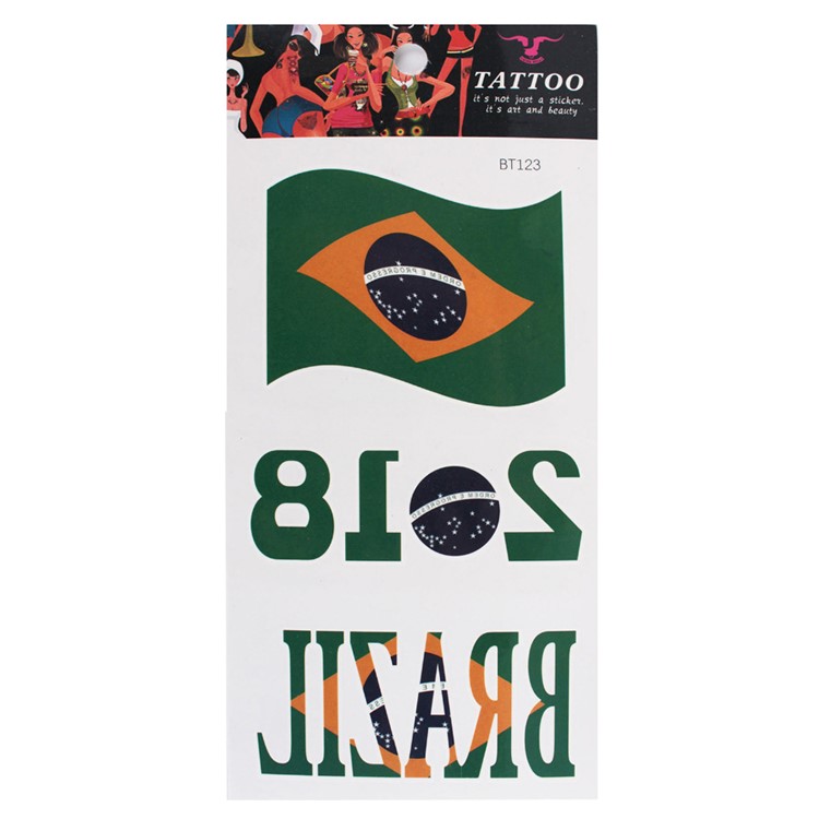 Russia 2018 World Cup Tattoo Sticker Football Fans Sticker Face Sticker - Style A-1