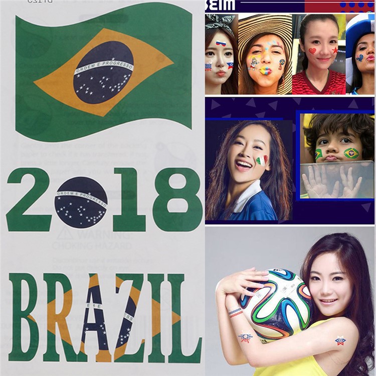 Russia 2018 World Cup Tattoo Sticker Football Fans Sticker Face Sticker - Style A-3