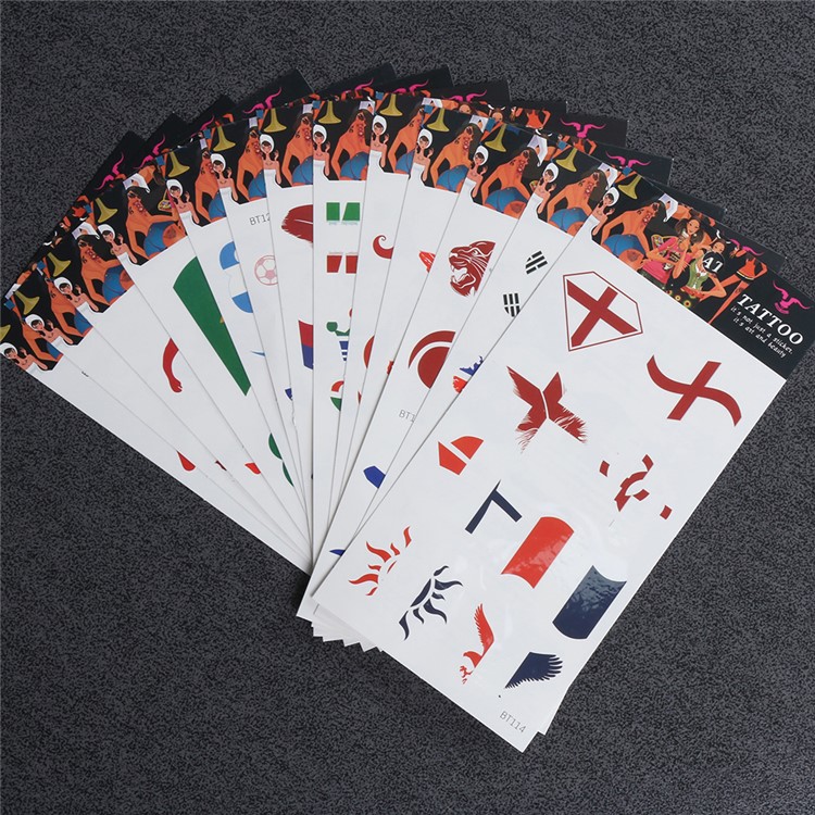 Russia 2018 World Cup Tattoo Sticker Football Fans Sticker Face Sticker - Style A-4