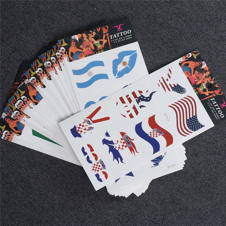 Russia 2018 World Cup Tattoo Sticker Football Fans Sticker Face Sticker - Style A-5