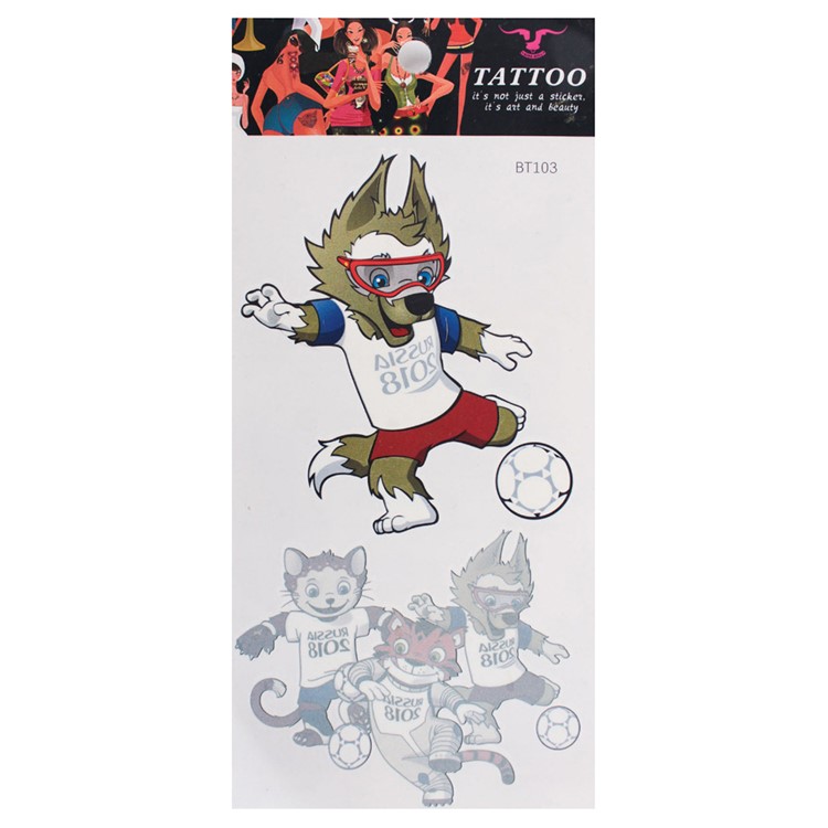Russia 2018 World Cup Tattoo Sticker Face Sticker Football Fans Sticker - Style C-1