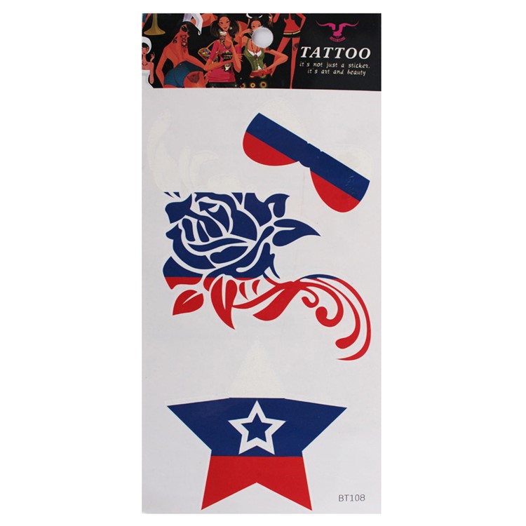 Russie 2018 Coupe Du Monde Tatouage Autocollant Fans De Football Autocollant Mignon Visage Autocollant - Style H-1