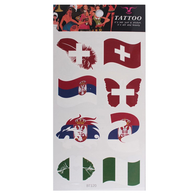 Russia 2018 World Cup Tattoo Sticker Football Fans Sticker Face Sticker Cute Sticker - Style S-1