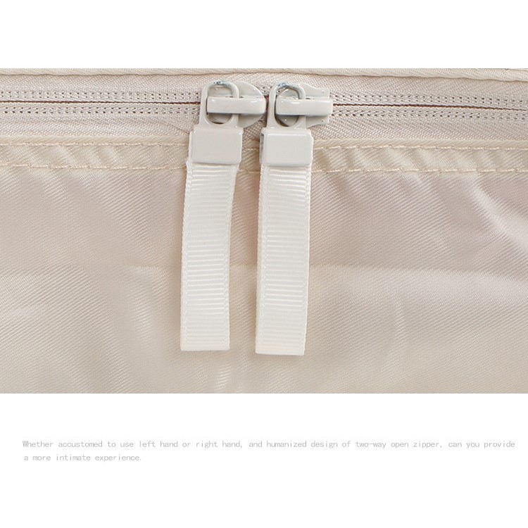 Seven-piece Slim Convenient Stain-resistant Nylon Travel Pouch Bag - Beige-4