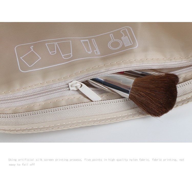 Seven-piece Slim Convenient Stain-resistant Nylon Travel Pouch Bag - Beige-5