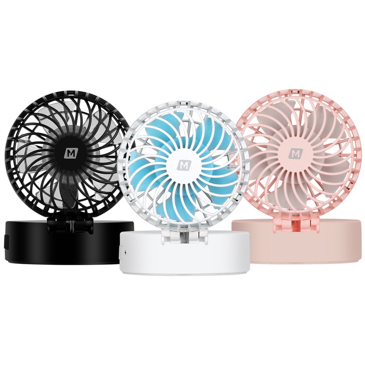 MOMAX iFan 2 Portable Mirror Handheld Rechargeable 180 Degree Rotary Fan - Black-13